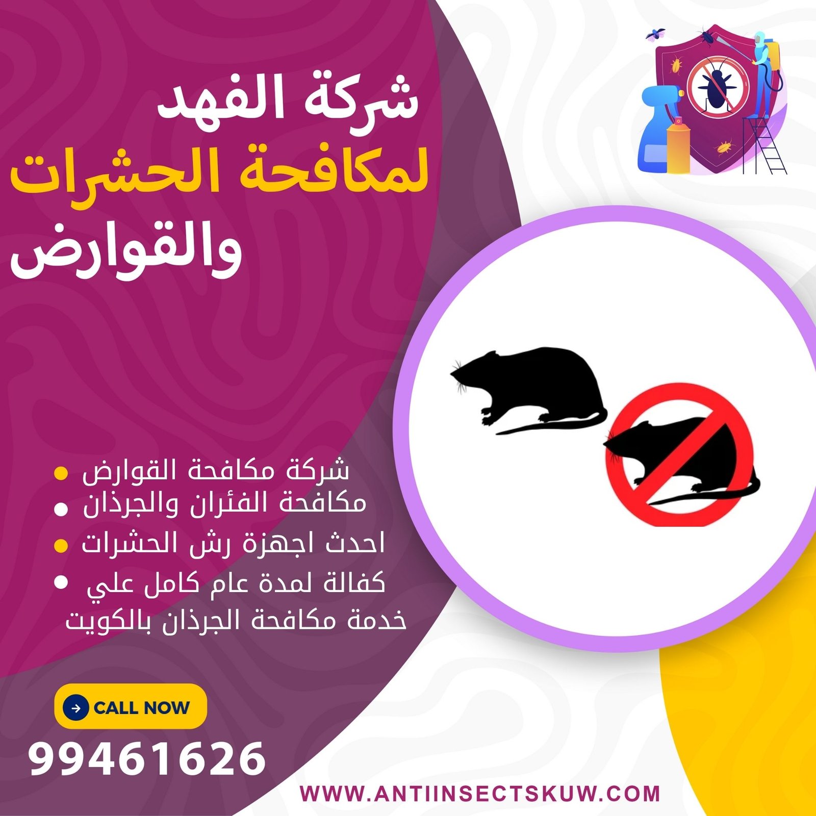 شركة مكافحة الجرذان بالكويت